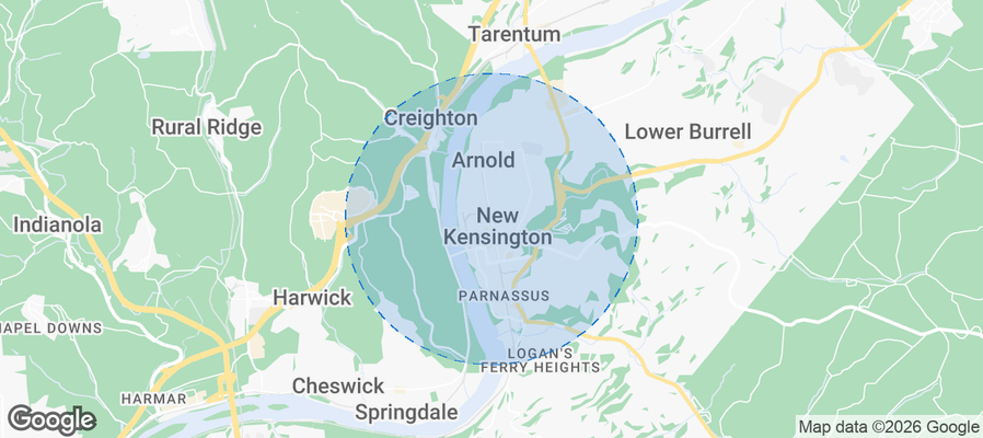 New Kensington Airbnb map